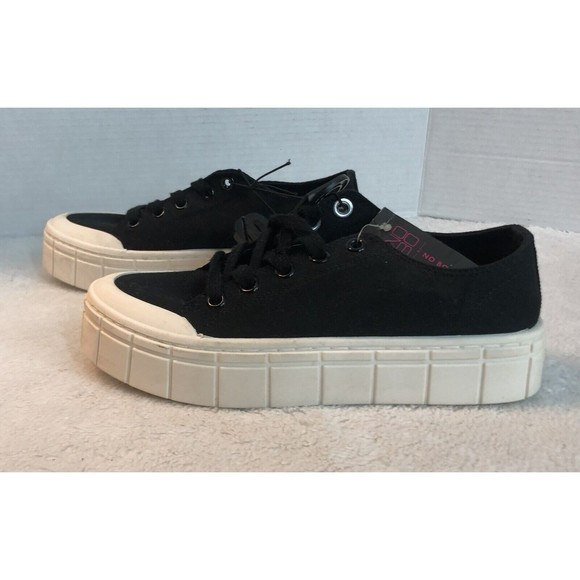 🌻3for$25 No Boundaries Low Chunky Lug Sneakers Wmns Sz 7 Black Fashion Slip-Ons - Picture 8 of 10